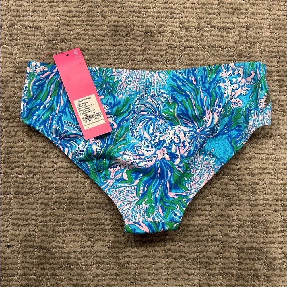 Lilly Pulitzer Blue and Green Kids Bikini Bottom